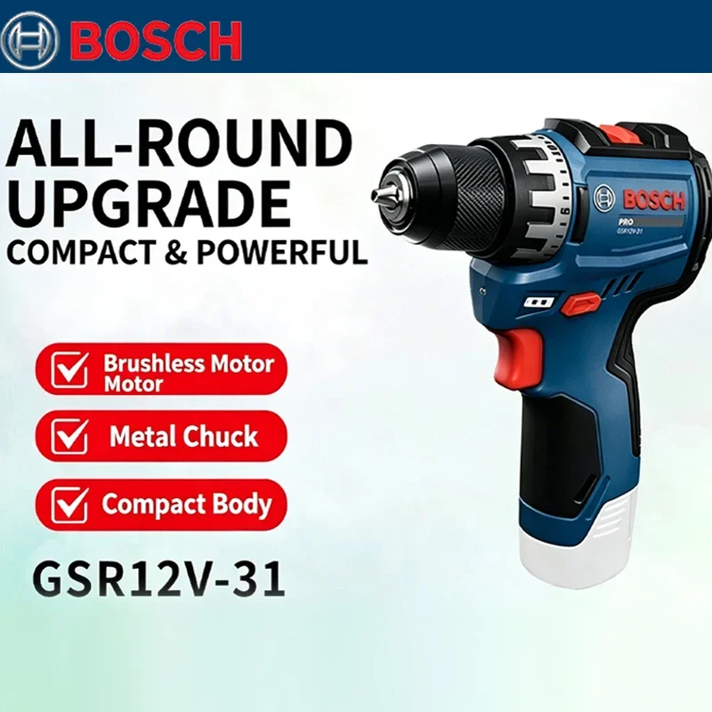 Home Improvement In - บ๊อช GSR 12V-31 สว่านไฟฟ้าไร้แปรงถ่าน แรงบิดสูง ปรับความเร็วได้สองระดับ