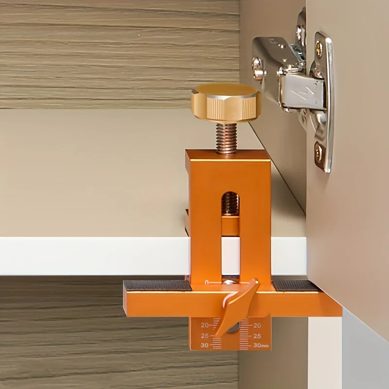 Home Improvement In - อุปกรณ์ช่วยติดตั้งบานตู้แบบปรับได้ พร้อมแขนค้ำยัน และเครื่องมือสำหรับติดตั้งบานพับ สำหรับบานตู้แบบไม่มีกรอบ ใช้ในการปรับปรุงบ้าน