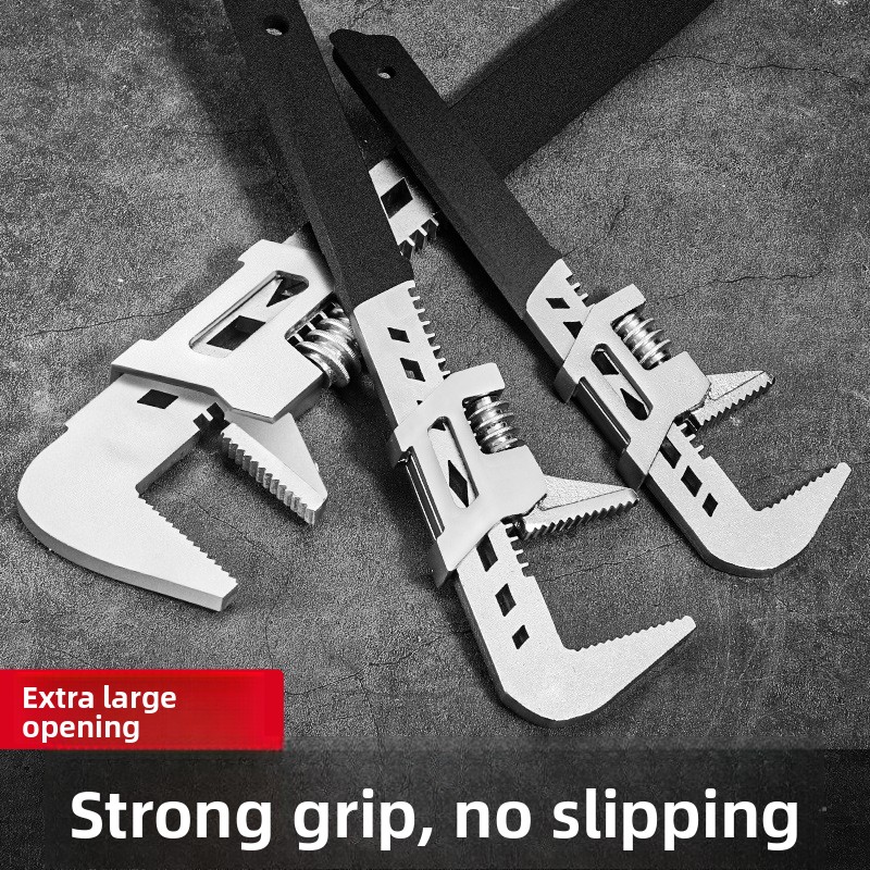 Pipe Wrench Adjustable - ประแจปรับได้อเนกประสงค์ขนาด 10/12/15 นิ้ว, ประแจอเนกประสงค์สำหรับอ่างล้างจานและท่อในห้องน้ำ, ประแจปากกว้าง