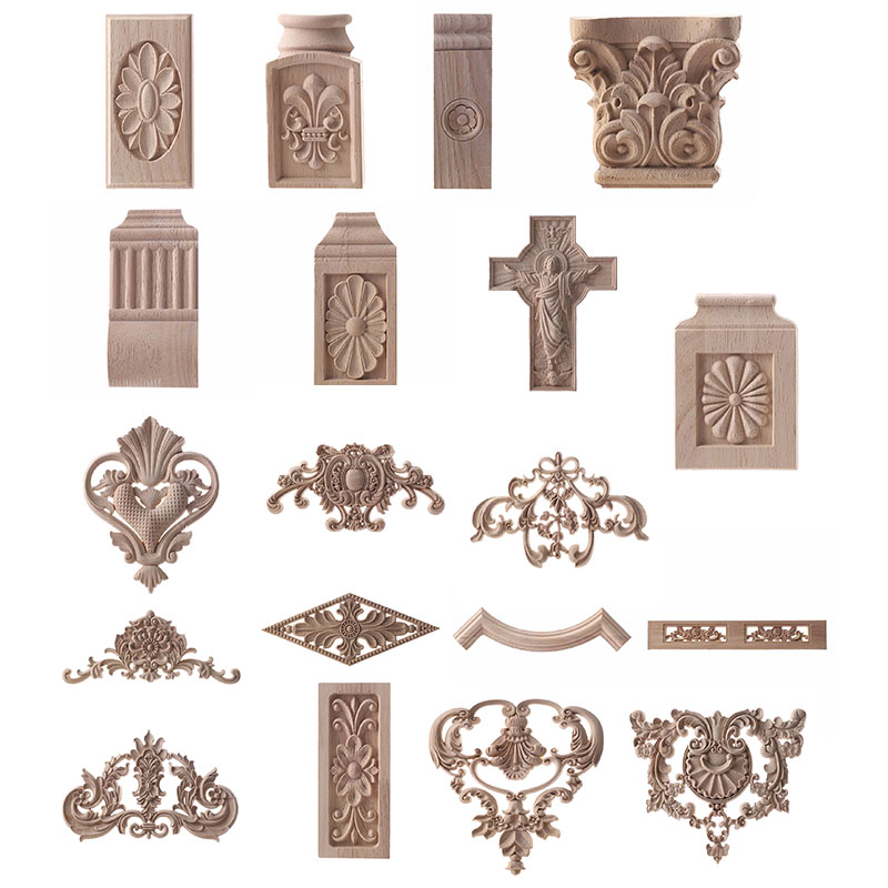 Home Improvement And Supply - Openwork ดอกไม้วงเล็บมุมไม้ตุ๊กตาเฟอร์นิเจอร์ตกแต่ง Appliques กรอบประตู DIY อุปกรณ์ปรับปรุงบ้าน